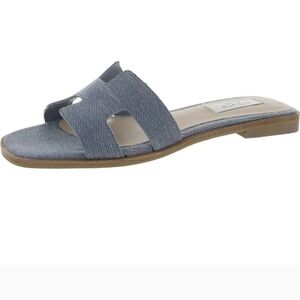 Haydn Steven denim slide sandals 7.5